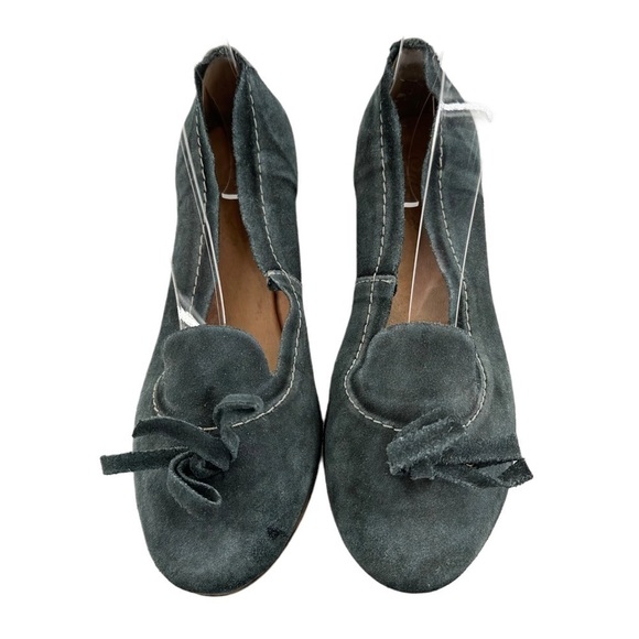 Seychelles womens flats size 36 teal blue green suede ballet balletcore - Picture 2 of 13